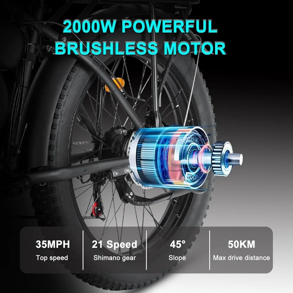 %a Electric Bike for Adults,   - огляд і ціна Dual Motor Ebike Kit 2000W